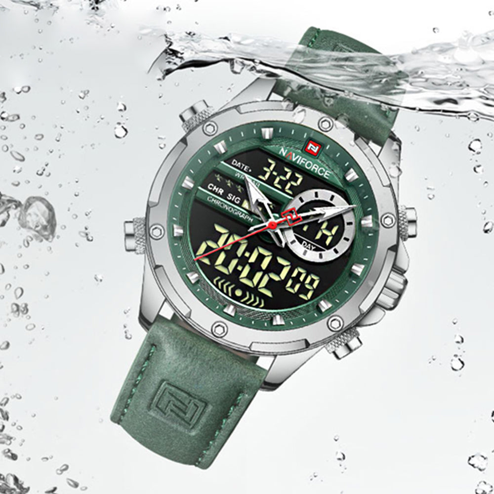 Naviforce Green Dual Time Exclusive Collection for Men