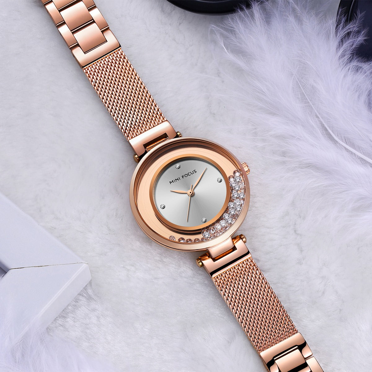 Mini Focus Elegant Dress Watch For Women Luxury Golden Edition