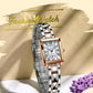 Sunkta Luxury Square Watch Silver and Gold Edition