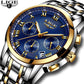 LIGE Full Steel Chronograph Watch For Men