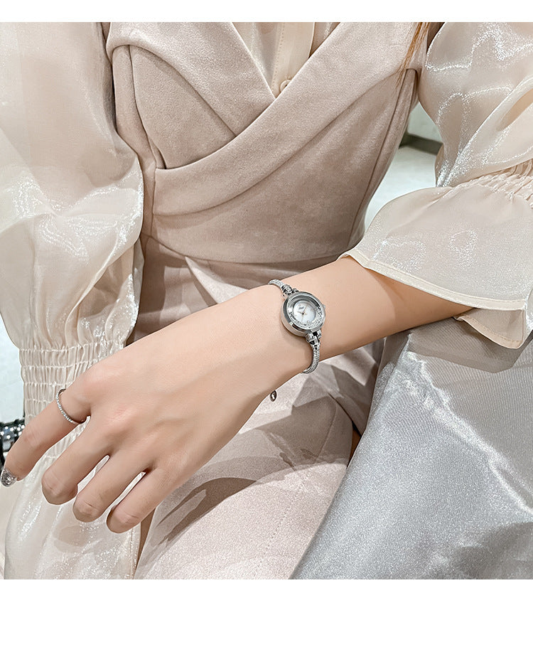 Ladies Watch - Sparkling Silver Stainless Steel - Silver Watch For Ladies