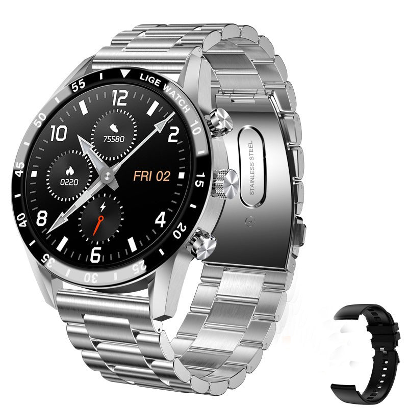 LIGE Men's Smart Watch Silver Edition