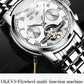 Olevs Automatic Stainless Steel Tourbillon Watch - Silver/White