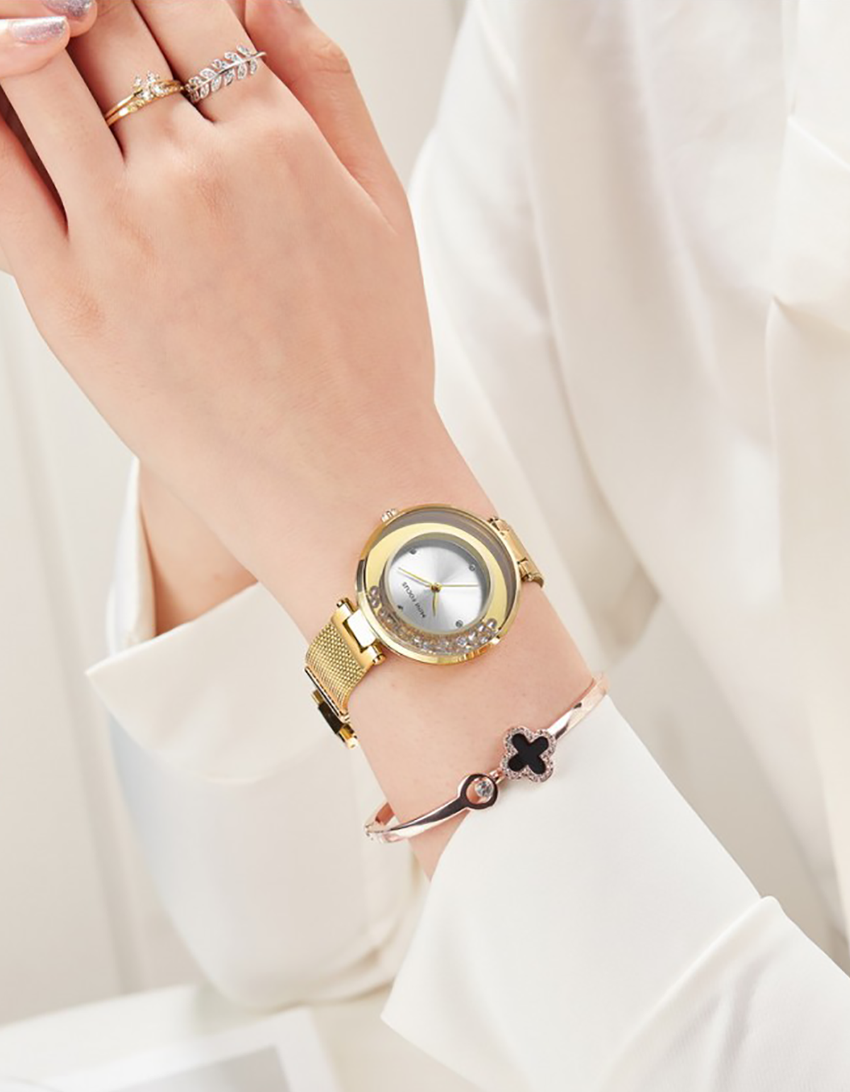 Mini Focus Elegant Dress Watch For Women Luxury Golden Edition