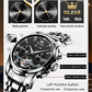 Olevs Automatic Stainless Steel Tourbillon Watch - Silver/Black
