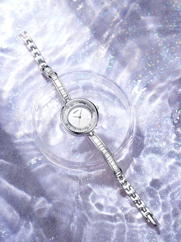 Rebirth Sparkle Moonlight - Silver Edition, Ultra-thin Ladies Watch