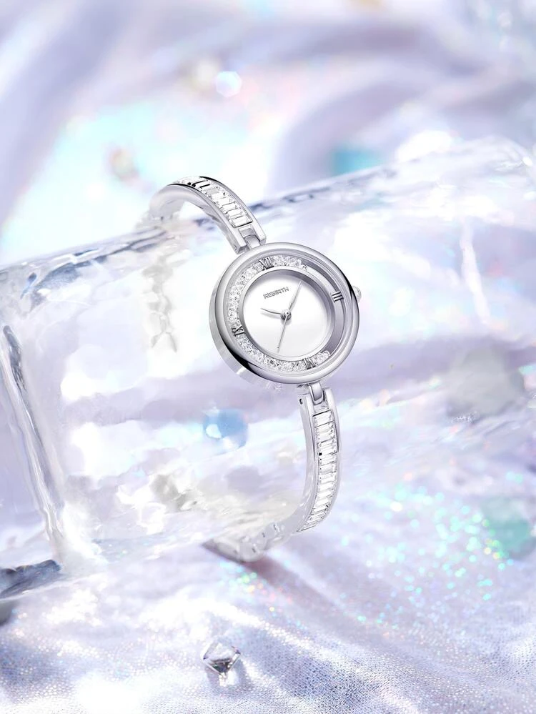 Rebirth Sparkle Moonlight - Silver Edition, Ultra-thin Ladies Watch