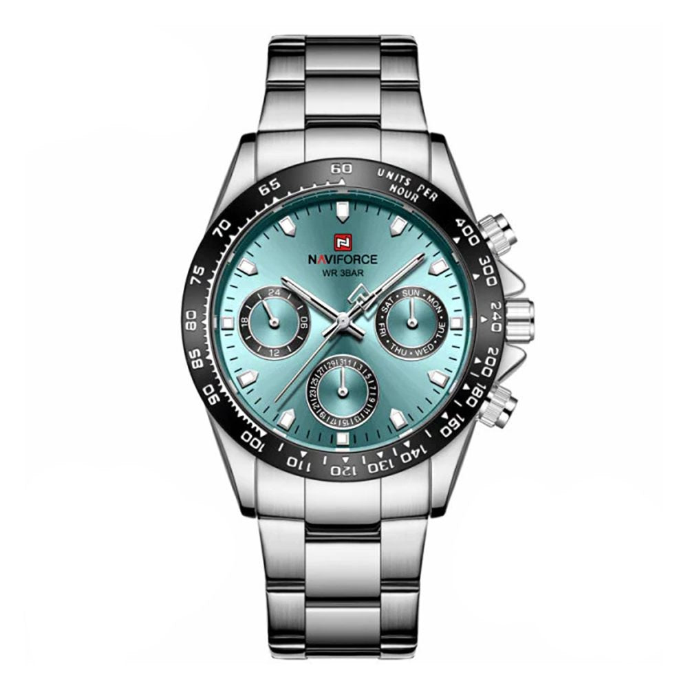 Naviforce Royal Edition Silver with Blue Dail watch for men