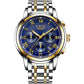 LIGE Full Steel Chronograph Watch For Men