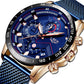 Lige 9929 Luminous Men Watches Mesh Wrist Watches