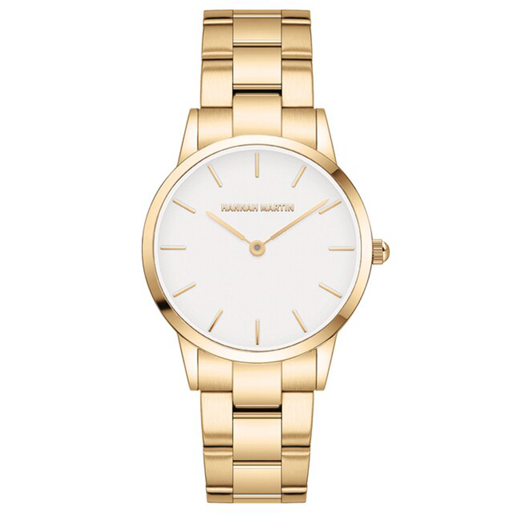 Hannah Martin Elegant Golden Stainless steel Womans Watch