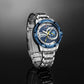 Naviforce Winning Shot Sliver & Blue Watch for Men