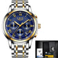 LIGE Full Steel Chronograph Watch For Men
