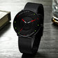 Fashion Mens Watches Black Mesh Steel Luminous Hands