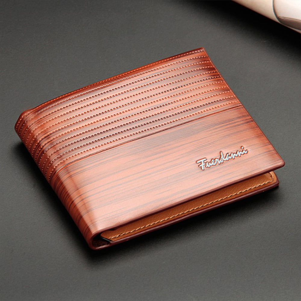 Classic Men Short Style Wallet for Men - Light Coffee