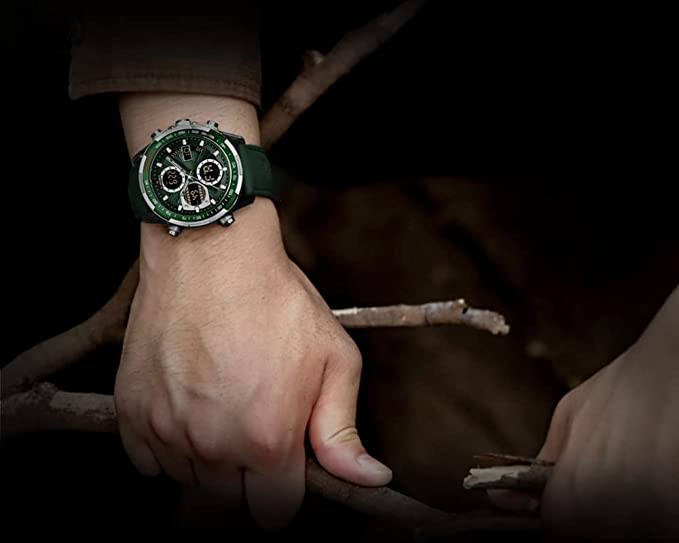 Naviforce Green Dual Time Exclusive Collection for Men