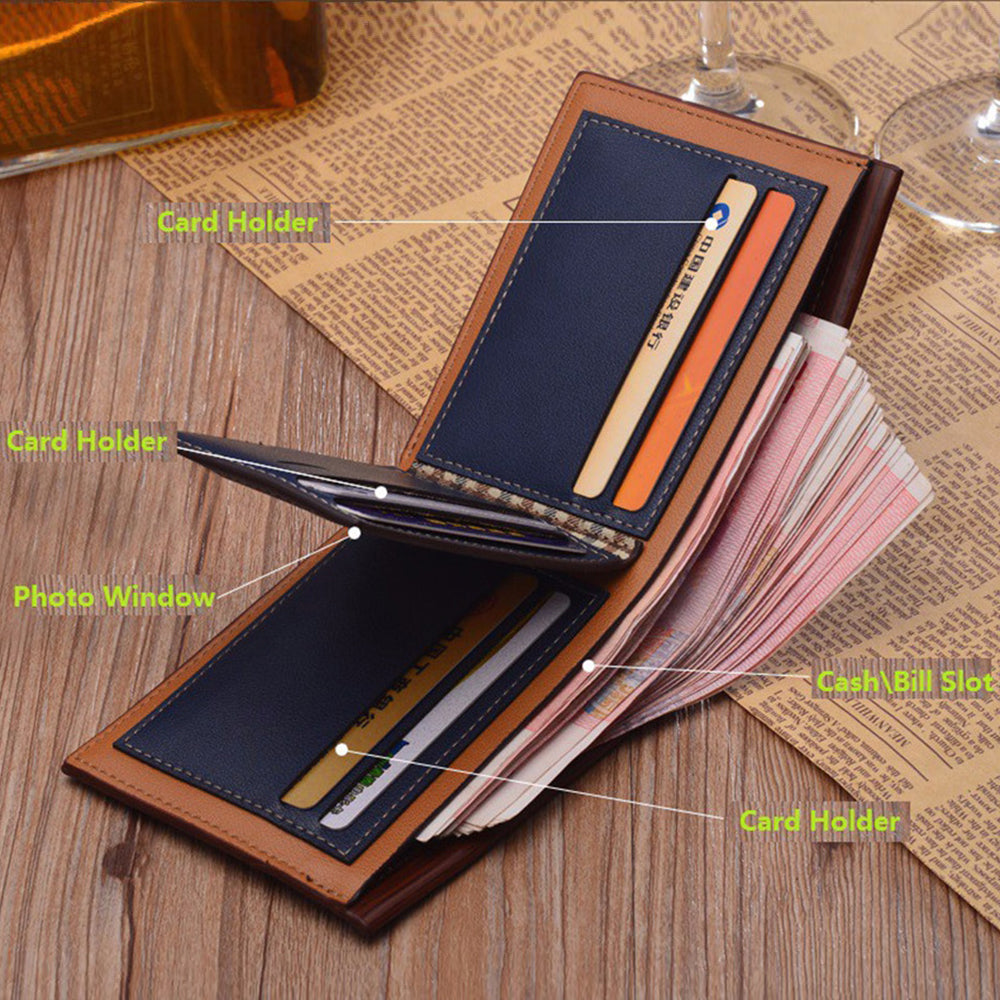 Classic Men Short Style Wallet for Men - Light Coffee