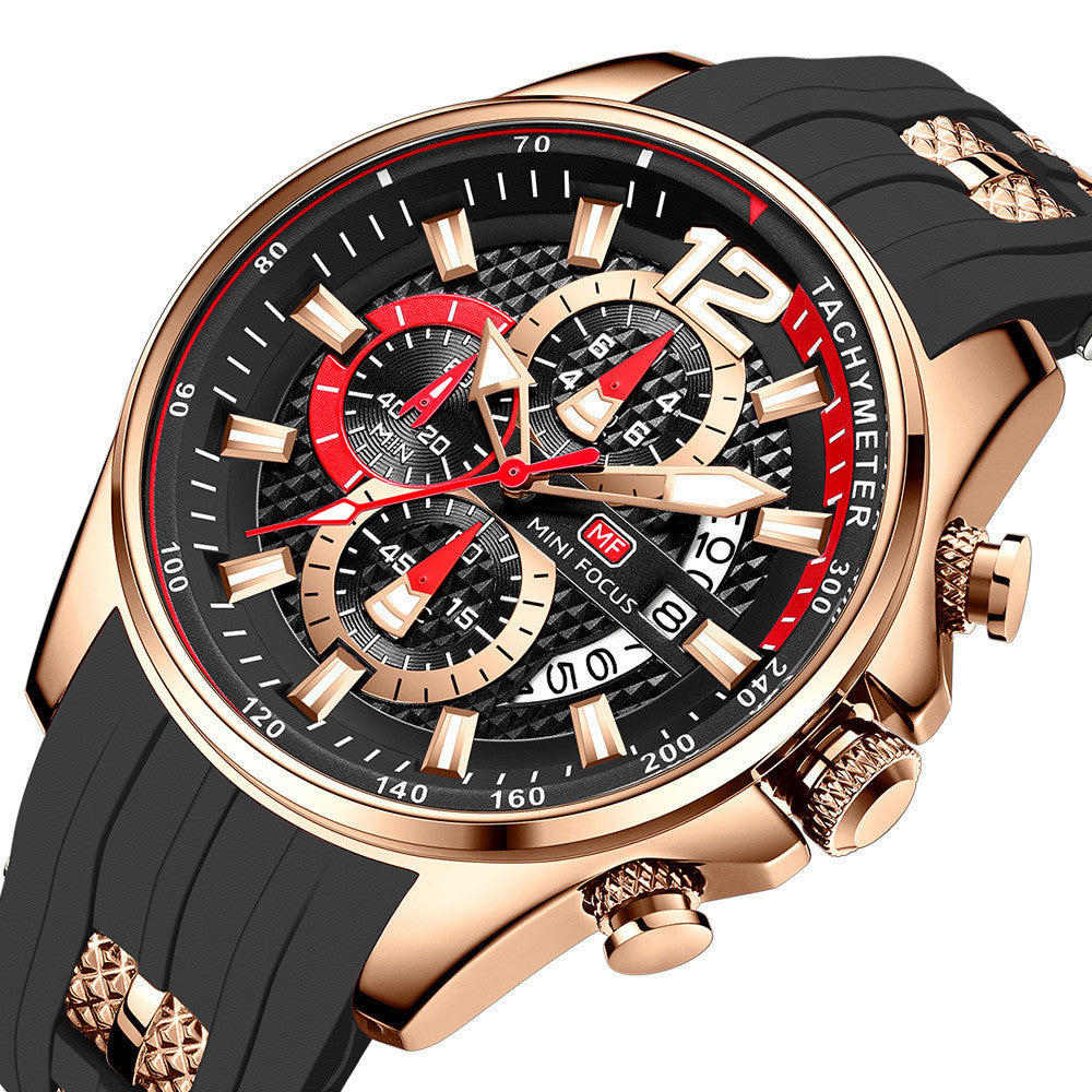 MINI FOCUS Fashion Sports Men's Watches Quartz with Large Dial