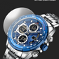 Naviforce Dual Time Exclusive Edition, Sliver with Blue Dial Watch for Men