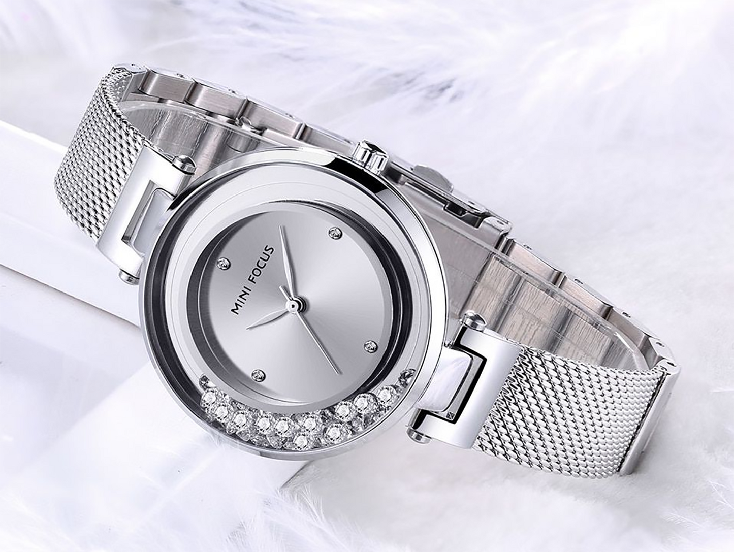 Mini Focus Elegant Watch For Women Luxury Silver Edition