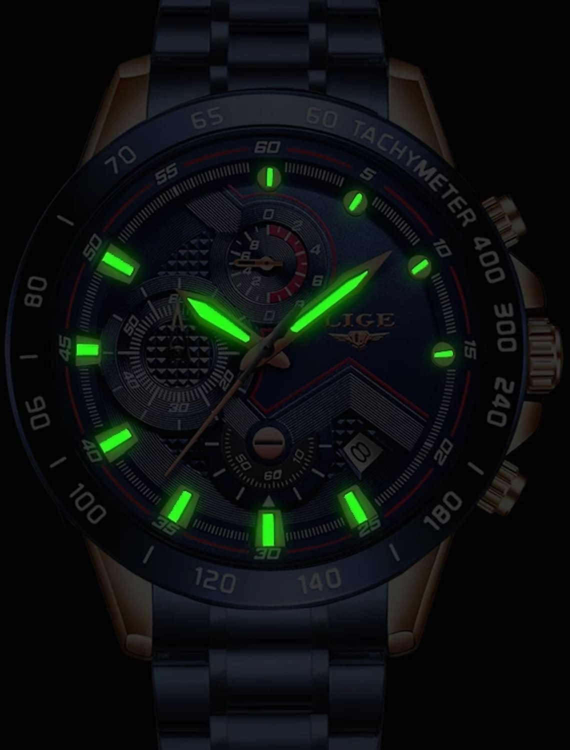 Lige 9982 Luminous Mens Watches Lige Brand Watch