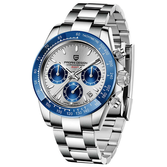 Pagani Design Formal Mens Watch With Elegant Blue and Silver Dial