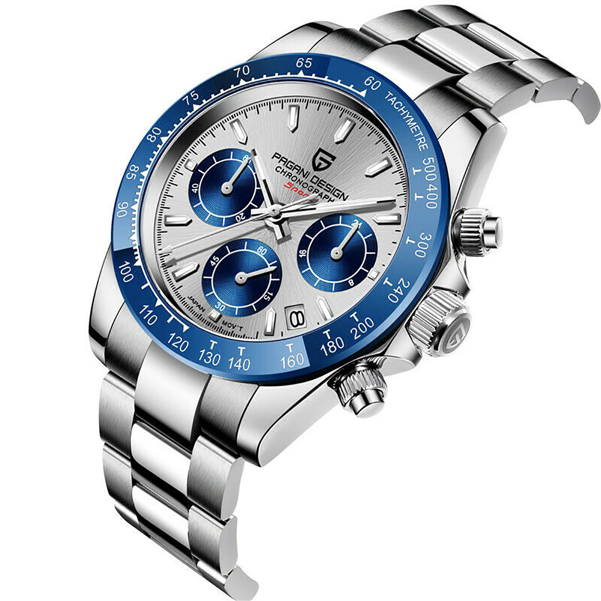 Pagani Design Formal Mens Watch With Elegant Blue and Silver Dial