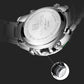 Naviforce Silver & Green Dual Time Edition Watch for Men